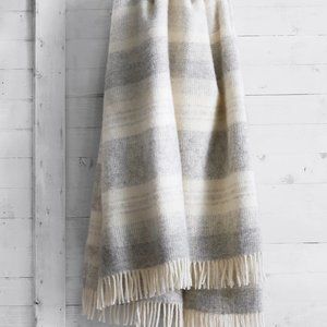 Freja wool throw blanket with subtle design